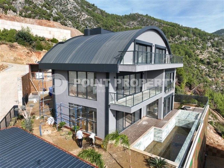 Luxury villas under construction in the center of Alanya, the possibility of obtaining Turkish citizenship-id-1148-photo-3
