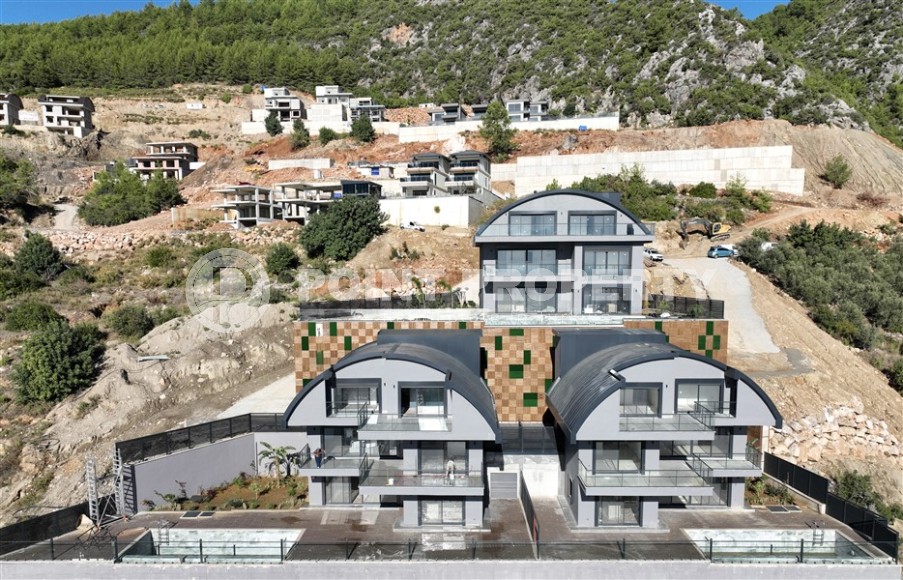 Luxury villas under construction in the center of Alanya, the possibility of obtaining Turkish citizenship-id-1148-photo-13