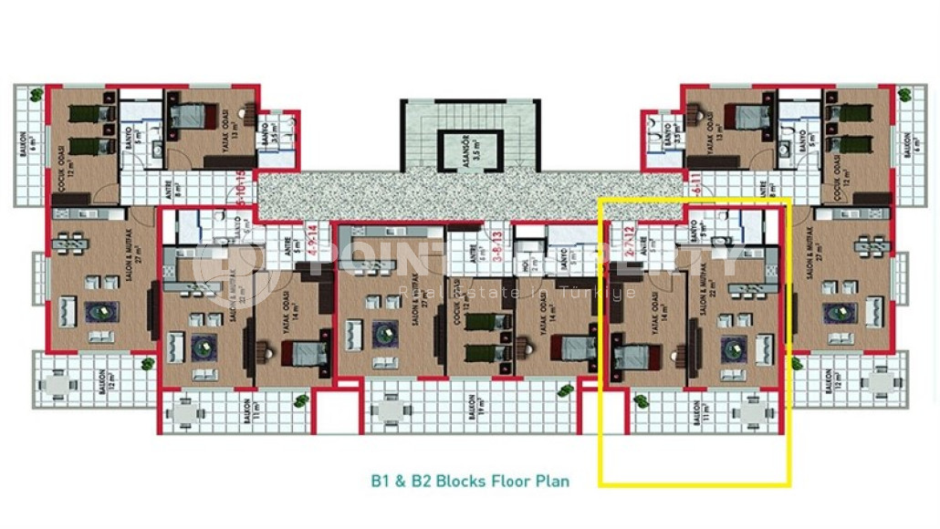Ухоженная двухкомнатная квартира, 70м², в элитном комплексе в 250м от моря в Кестеле, Алания-id-1686-фото-36