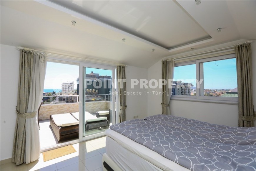 Меблированный дуплекс 142 м² в центре Аланьи с видом на море-id-8823-фото-7