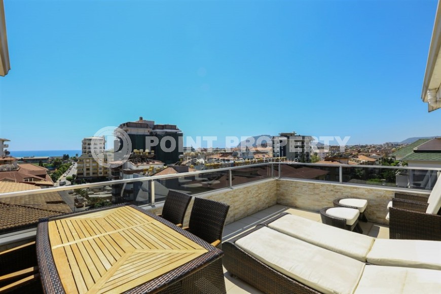 Меблированный дуплекс 142 м² в центре Аланьи с видом на море-id-8823-фото-15