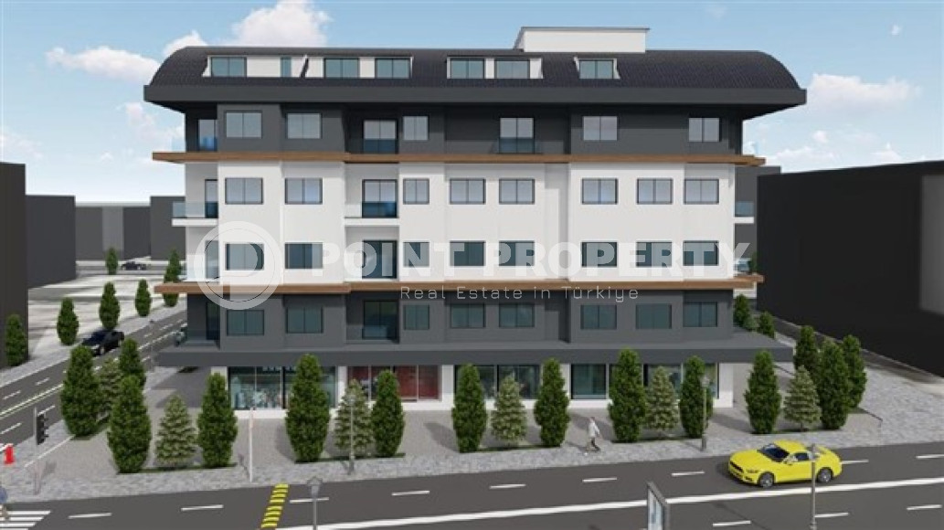 Трехкомнатный пентхаус, 120м², в доме на этапе строительства в центре Алании, 300м от моря-id-1691-фото-3