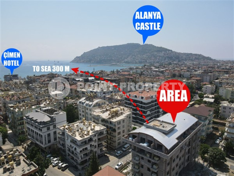 Трехкомнатный пентхаус, 120м², в доме на этапе строительства в центре Алании, 300м от моря-id-1691-фото-6