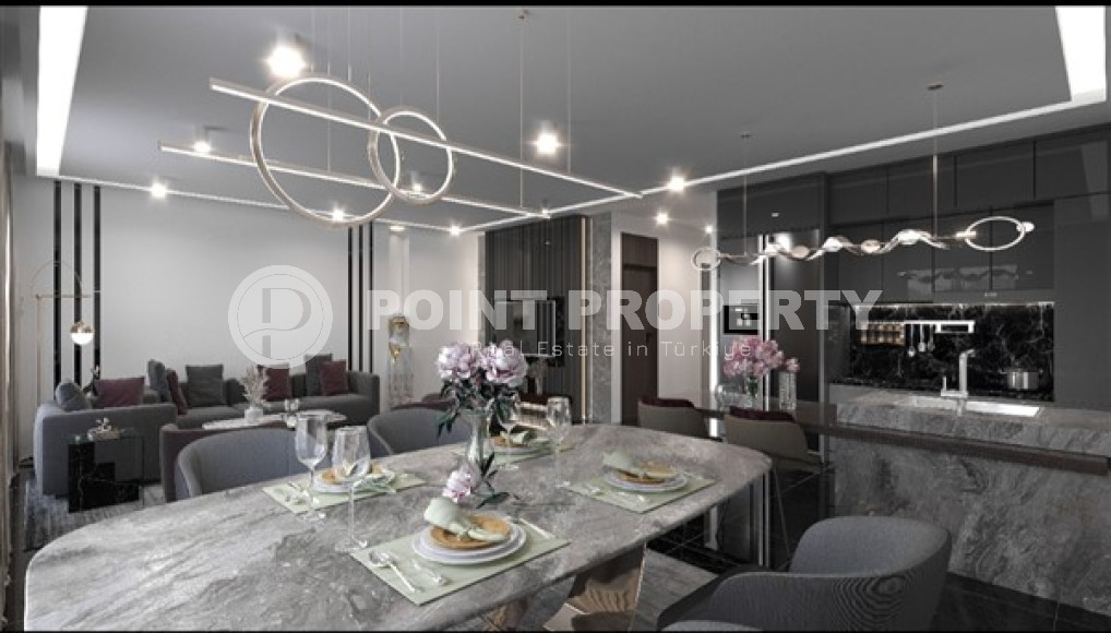 Новый проект резиденции из трехэтажных вилл 3+1, 210м², в Тюрклере, в 600 метрах от моря-id-1705-фото-6