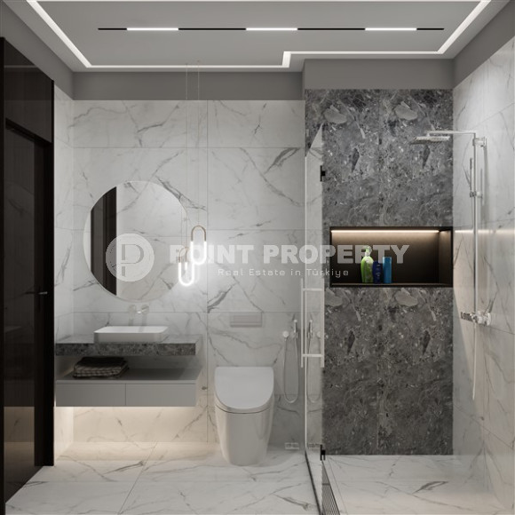 Новый проект резиденции из трехэтажных вилл 3+1, 210м², в Тюрклере, в 600 метрах от моря-id-1705-фото-9