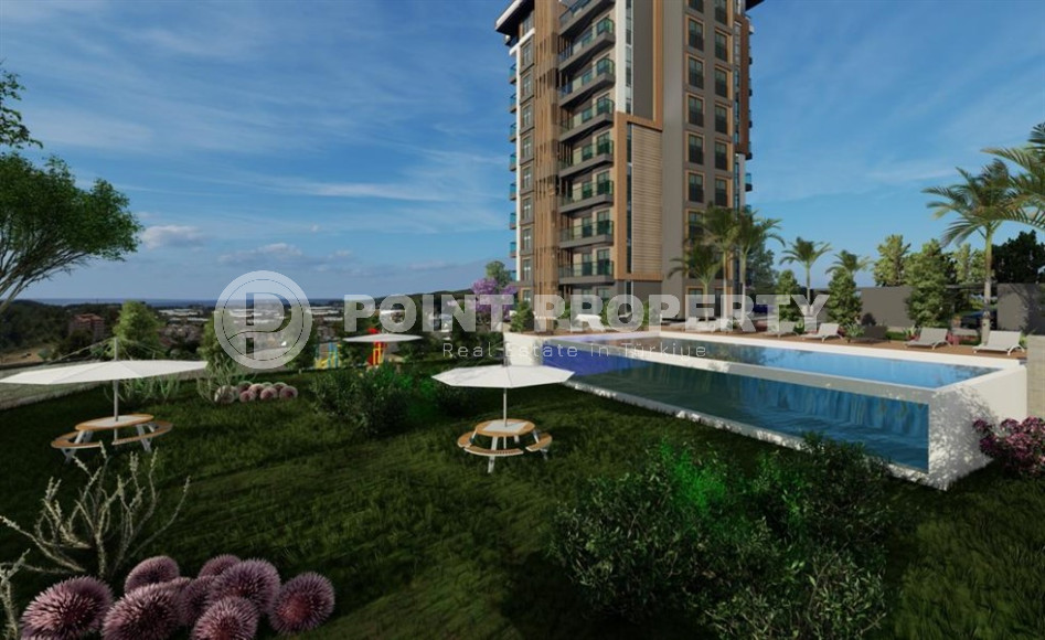 Apartments in a residential complex with a large territory and developed infrastructure. Avsallar district, spacious apartments 2+1 and 3+1, with an area of 84 - 140 m2.-id-1105-photo-7