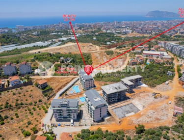 Elegant two-bedroom penthouse, 100m², in a new residence with infrastructure in Oba, Alanya-id-1728-photo-2