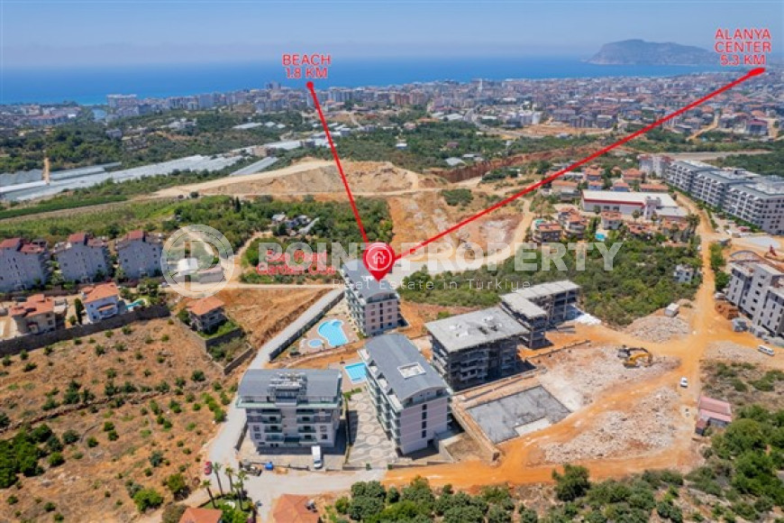 Элегантный пентхаус с двумя спальнями, 100м², в новой резиденции с инфраструктурой в районе Оба, Алания-id-1728-фото-2