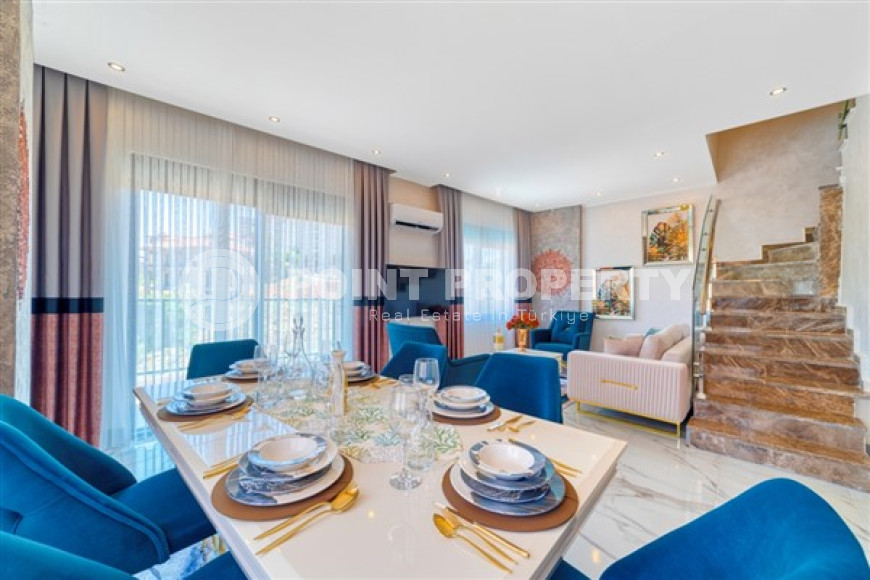 Элегантный пентхаус с двумя спальнями, 100м², в новой резиденции с инфраструктурой в районе Оба, Алания-id-1728-фото-6