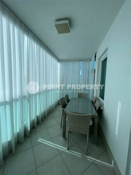 Новая квартира с двумя спальнями, 110м², на высоком этаже с видом на море в Махмутларе, Алания-id-1737-фото-14