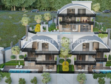 Новая вилла с пятью спальнями, 300м², с личным бассейном в элитном горном районе Алании Тепе-id-1741-фото-1
