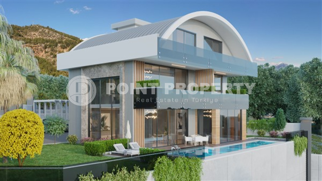 Новая вилла с пятью спальнями, 300м², с личным бассейном в элитном горном районе Алании Тепе-id-1741-фото-5