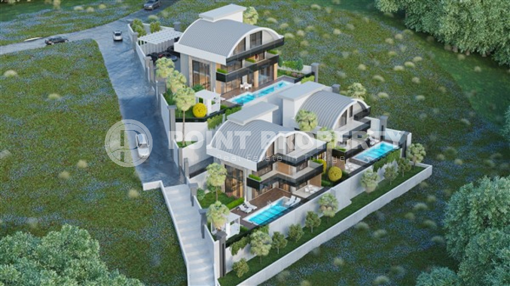 Новая вилла с пятью спальнями, 300м², с личным бассейном в элитном горном районе Алании Тепе-id-1741-фото-10