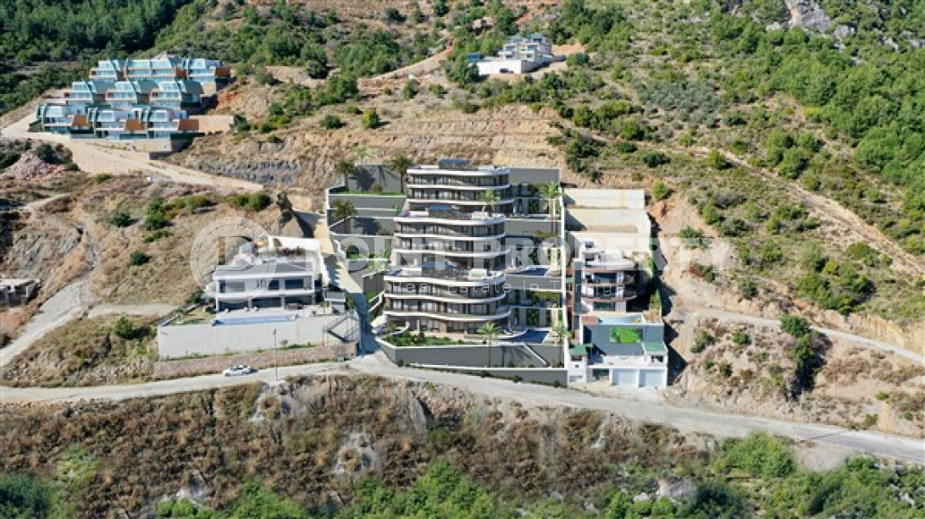 Фешенебельная частная вилла 5 + 2, 520м², с собственной инфраструктурой в горном районе Алании Тепе-id-1743-фото-2