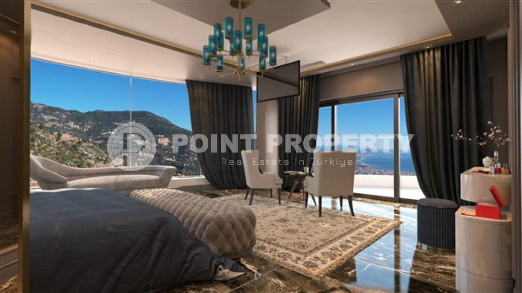 Фешенебельная частная вилла 5 + 2, 520м², с собственной инфраструктурой в горном районе Алании Тепе-id-1743-фото-10