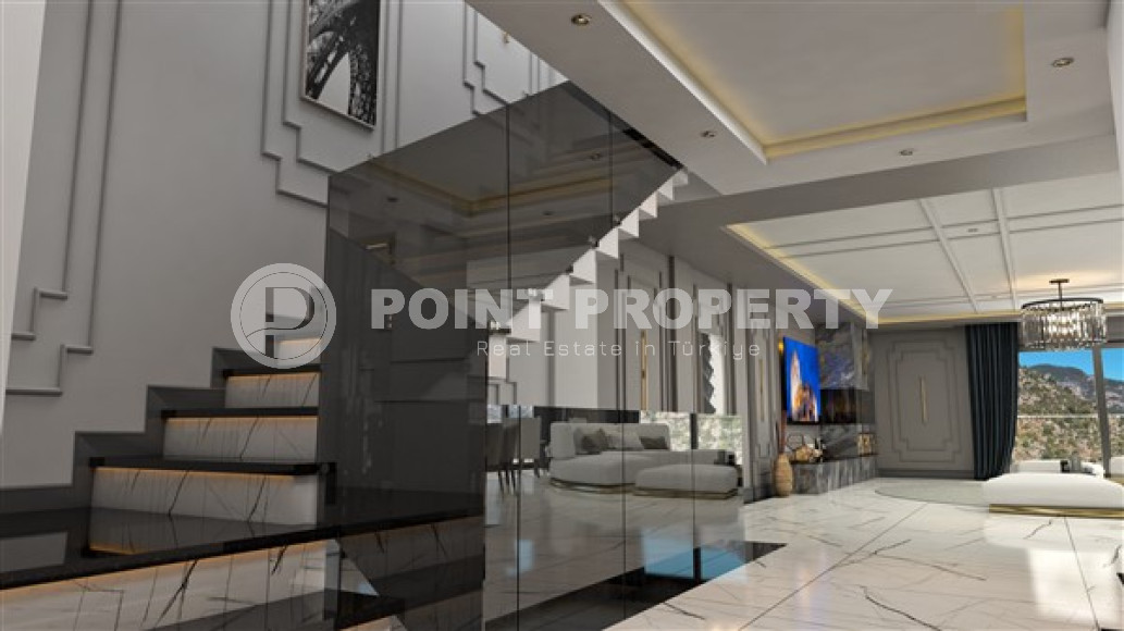 Фешенебельная частная вилла 5 + 2, 520м², с собственной инфраструктурой в горном районе Алании Тепе-id-1743-фото-17