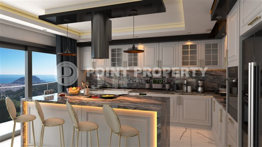 Фешенебельная частная вилла 5 + 2, 520м², с собственной инфраструктурой в горном районе Алании Тепе-id-1743-фото-20