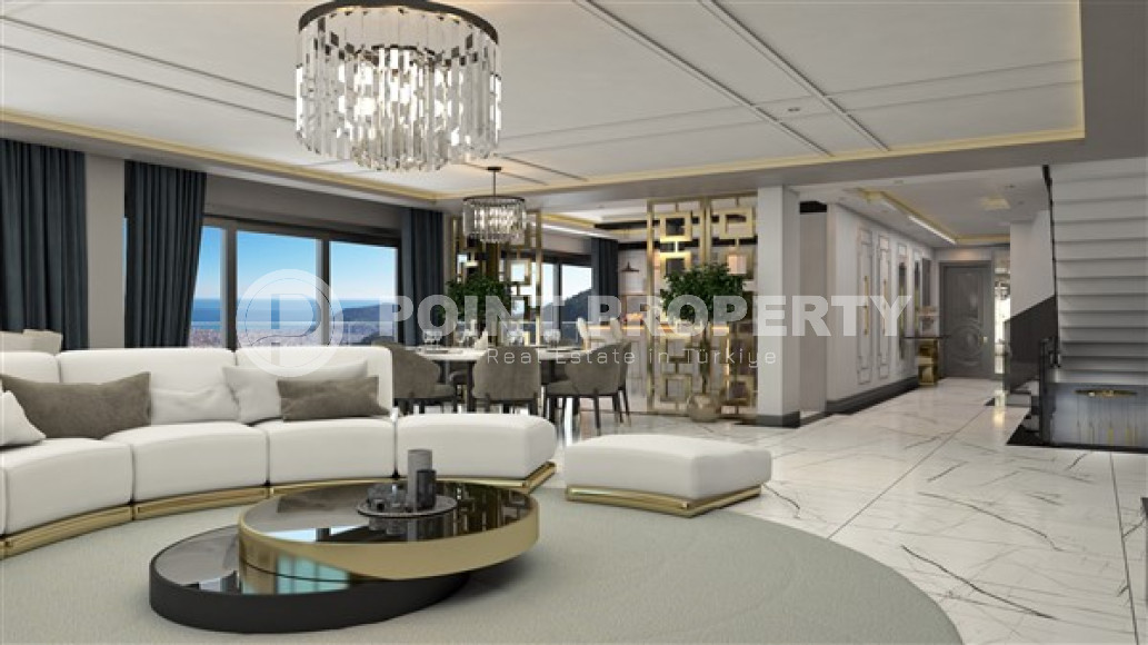 Фешенебельная частная вилла 5 + 2, 520м², с собственной инфраструктурой в горном районе Алании Тепе-id-1743-фото-23