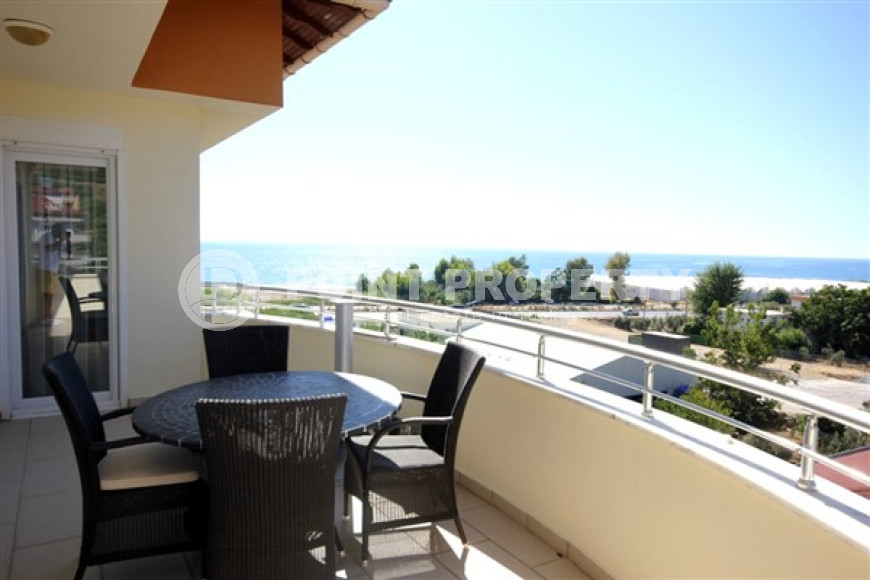 Трехкомнатная видовая двухуровневая квартира, 150м², в 50м от моря в районе Алании Демирташ-id-1757-фото-16