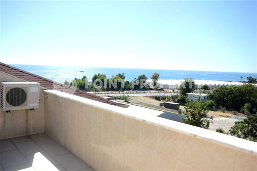 Трехкомнатная видовая двухуровневая квартира, 150м², в 50м от моря в районе Алании Демирташ-id-1757-фото-29