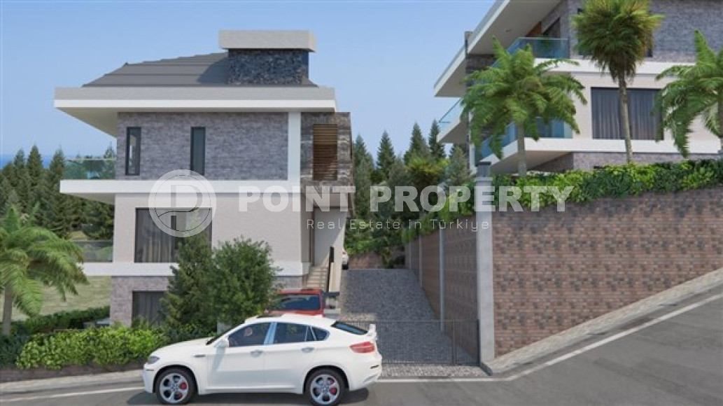 Элитный проект из четырех вилл 4+1, 274м², на этапе строительства в Каргыджаке, Алания с бассейном у каждого дома-id-1764-фото-6