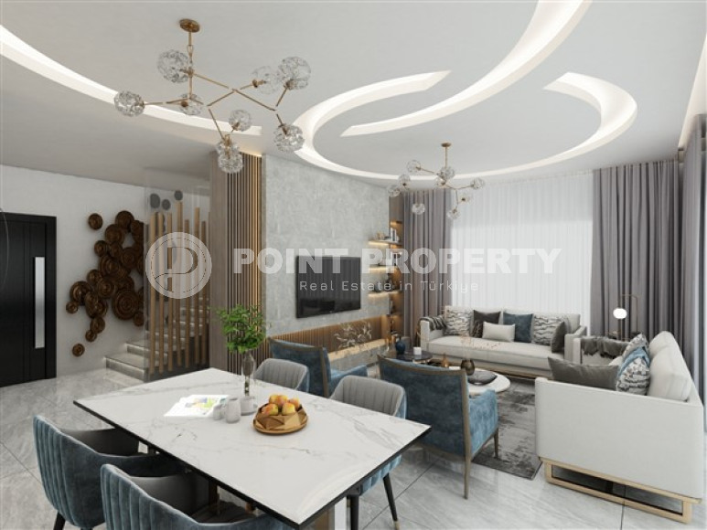 Элитный проект из четырех вилл 4+1, 274м², на этапе строительства в Каргыджаке, Алания с бассейном у каждого дома-id-1764-фото-17