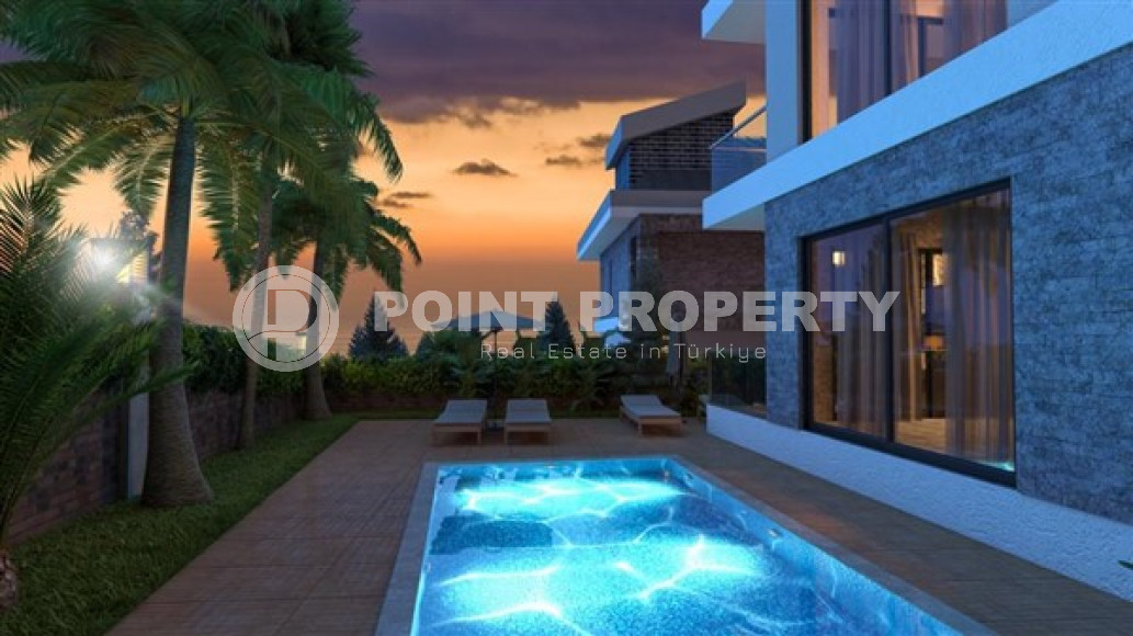 Элитный проект из четырех вилл 4+1, 274м², на этапе строительства в Каргыджаке, Алания с бассейном у каждого дома-id-1764-фото-22