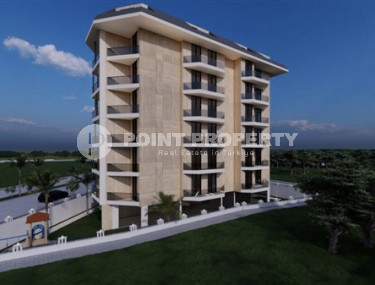 One-bedroom apartment, 54m², in a residence under construction in the Oba area, Alanya, 350m from the sea-id-1769-photo-4