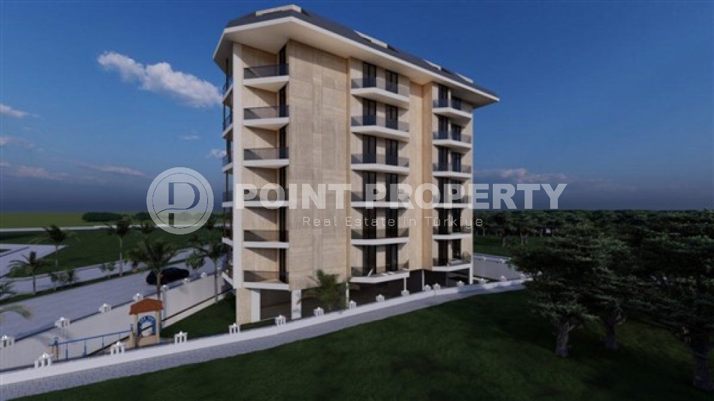 One-bedroom apartment, 54m², in a residence under construction in the Oba area, Alanya, 350m from the sea-id-1769-photo-4