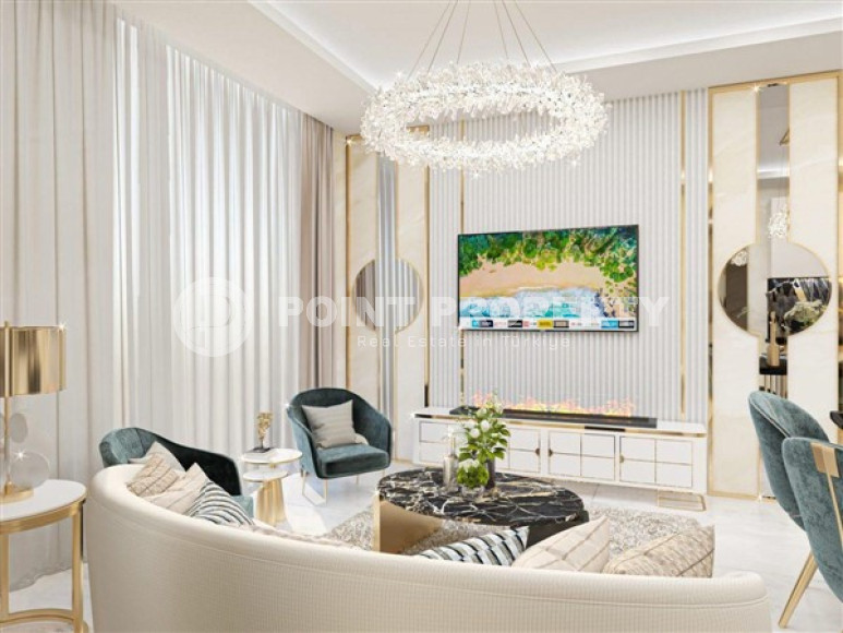 One-bedroom apartment, 54m², in a residence under construction in the Oba area, Alanya, 350m from the sea-id-1769-photo-20