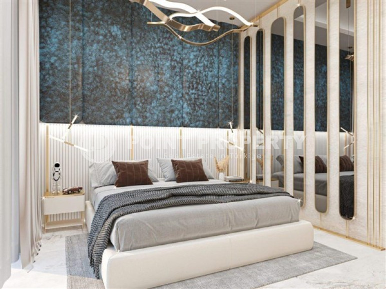 One-bedroom apartment, 54m², in a residence under construction in the Oba area, Alanya, 350m from the sea-id-1769-photo-21