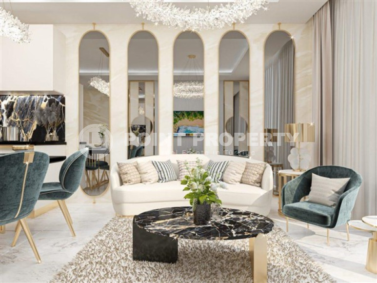 One-bedroom apartment, 54m², in a residence under construction in the Oba area, Alanya, 350m from the sea-id-1769-photo-23