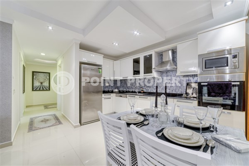 Элегантная трехкомнатная квартира, 120м² в комфортабельной резиденции в районе Алании Конаклы, в 300м от моря-id-1774-фото-9