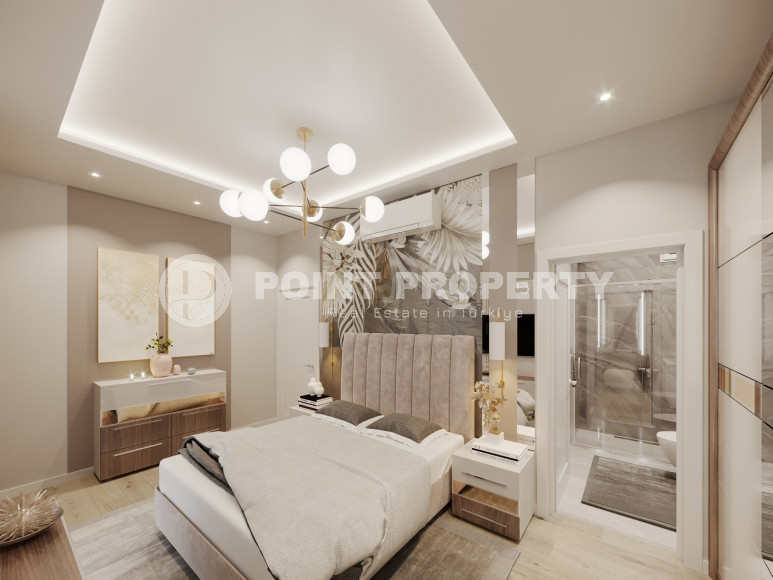 New project with apartments from 50 to 135 m2 just 100 m from the Mediterranean Sea in the Kestel area.-id-1110-photo-6