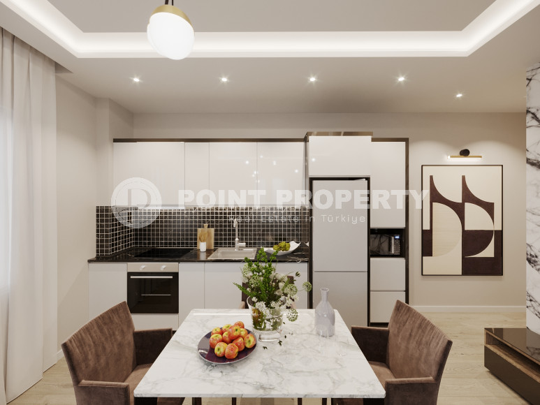 New project with apartments from 50 to 135 m2 just 100 m from the Mediterranean Sea in the Kestel area.-id-1110-photo-7