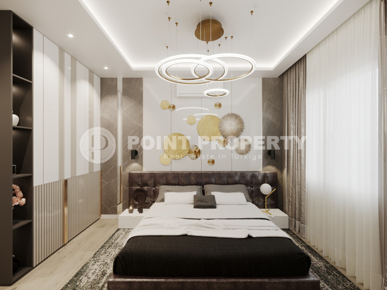 New project with apartments from 50 to 135 m2 just 100 m from the Mediterranean Sea in the Kestel area.-id-1110-photo-14