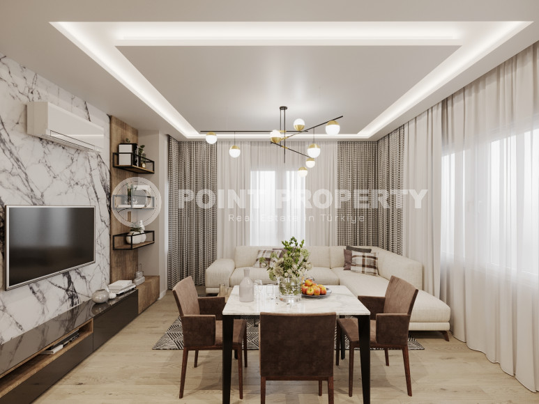 New project with apartments from 50 to 135 m2 just 100 m from the Mediterranean Sea in the Kestel area.-id-1110-photo-16