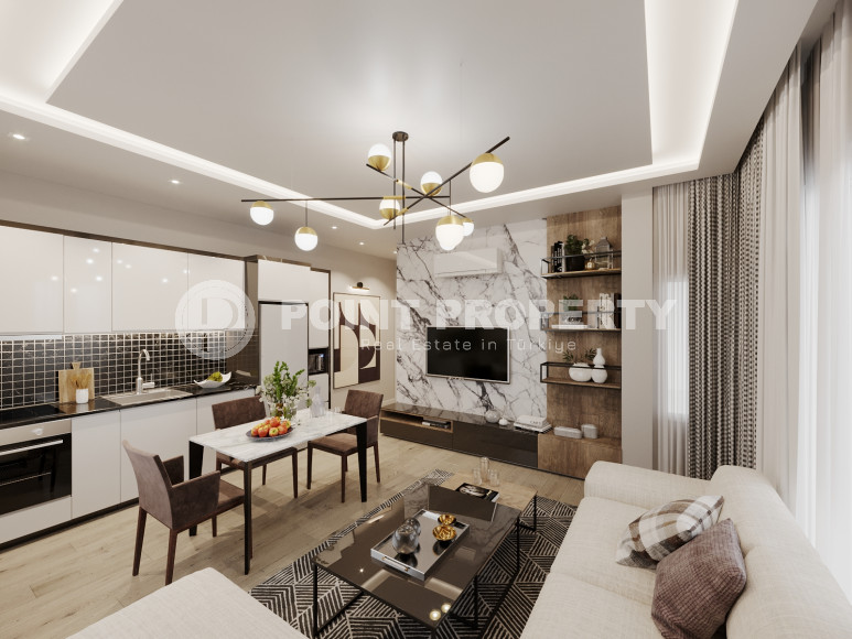 New project with apartments from 50 to 135 m2 just 100 m from the Mediterranean Sea in the Kestel area.-id-1110-photo-18
