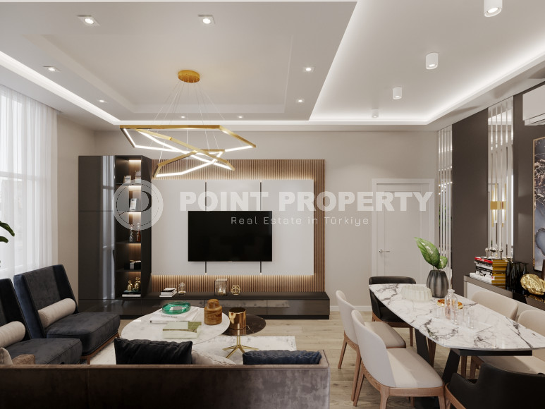 New project with apartments from 50 to 135 m2 just 100 m from the Mediterranean Sea in the Kestel area.-id-1110-photo-24