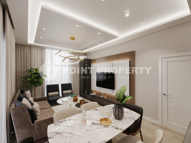 New project with apartments from 50 to 135 m2 just 100 m from the Mediterranean Sea in the Kestel area.-id-1110-photo-25