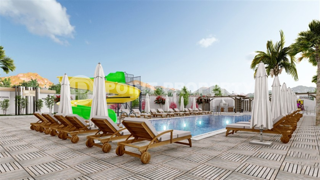 Апартаменты 1+1 и дуплексы 3+1 в комплексе на завершающем этапе строительства в Демирташе, есть собственный пляж-id-1796-фото-12