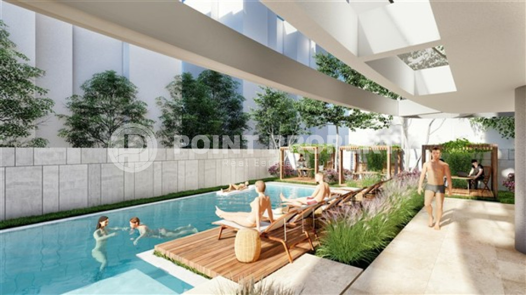 Двухкомнатная квартира, 58м², в новой резиденции с хорошей инфраструктурой на этапе строительства с отличным расположением – 150 метров от пляжа Клеопатры, Алания, центр-id-1797-фото-12