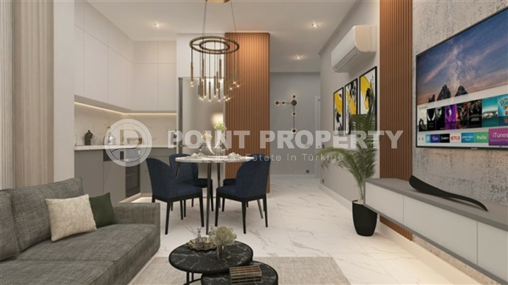 Двухкомнатная квартира, 58м², в новой резиденции с хорошей инфраструктурой на этапе строительства с отличным расположением – 150 метров от пляжа Клеопатры, Алания, центр-id-1797-фото-22