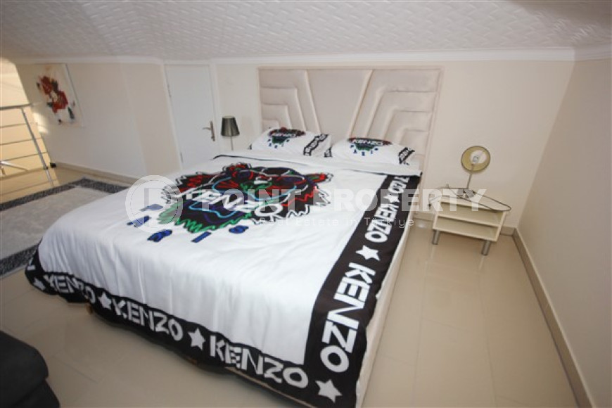 Готовый к проживанию, пентхаус с двумя спальнями, 150м², в 50м от моря в районе Алании Демирташ-id-1801-фото-28