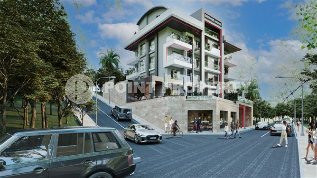 One and two bedroom apartments, 48-97m², in a residence under construction in the center of Alanya-id-1812-photo-3