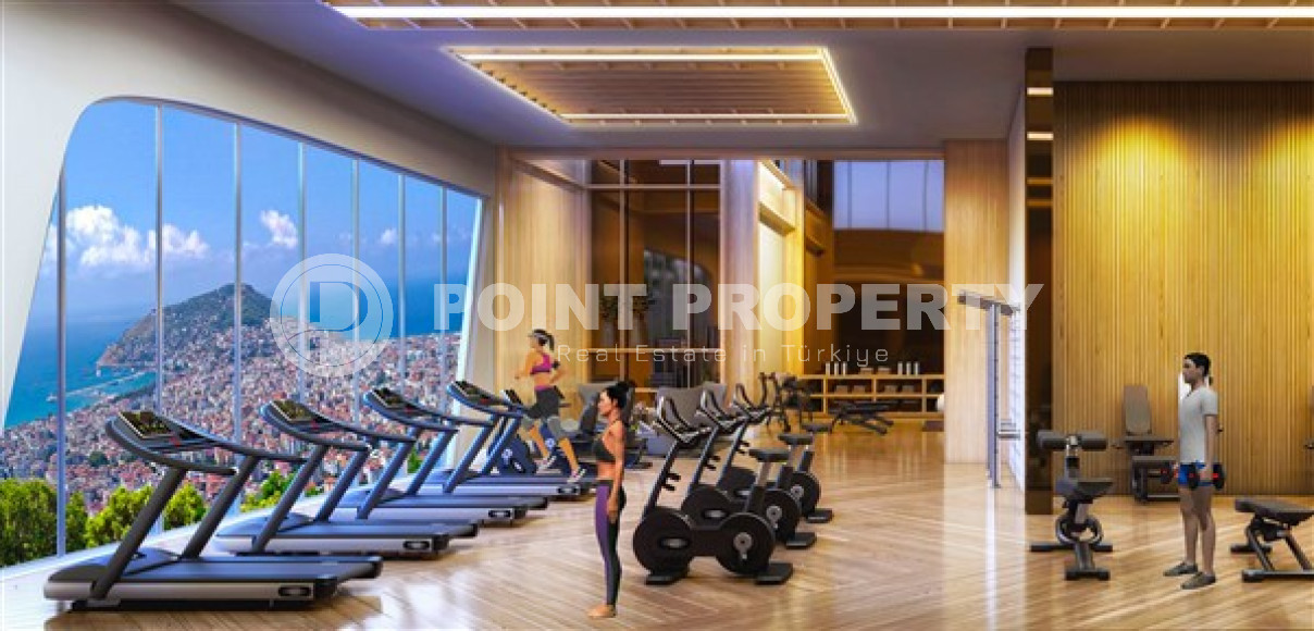 One and two bedroom apartments, 48-97m², in a residence under construction in the center of Alanya-id-1812-photo-6