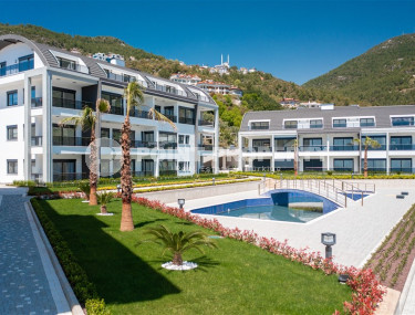 Квартира  1+1 с панорамным видом на море и крепость в центральном районе Алании – Бекташ-id-1114-фото-3