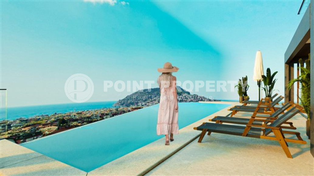 One and two bedroom apartments, 48-97m², in a residence under construction in the center of Alanya-id-1812-photo-9