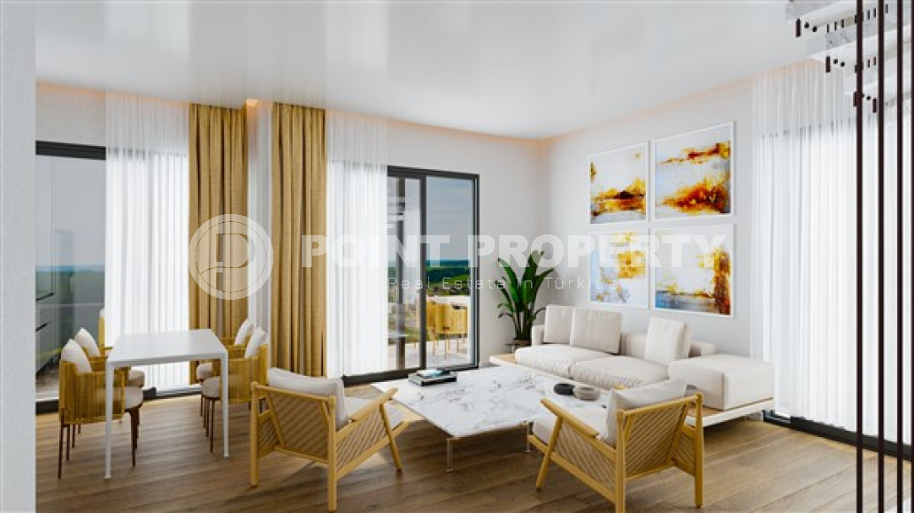 One and two bedroom apartments, 48-97m², in a residence under construction in the center of Alanya-id-1812-photo-10