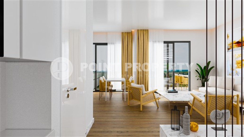 One and two bedroom apartments, 48-97m², in a residence under construction in the center of Alanya-id-1812-photo-15